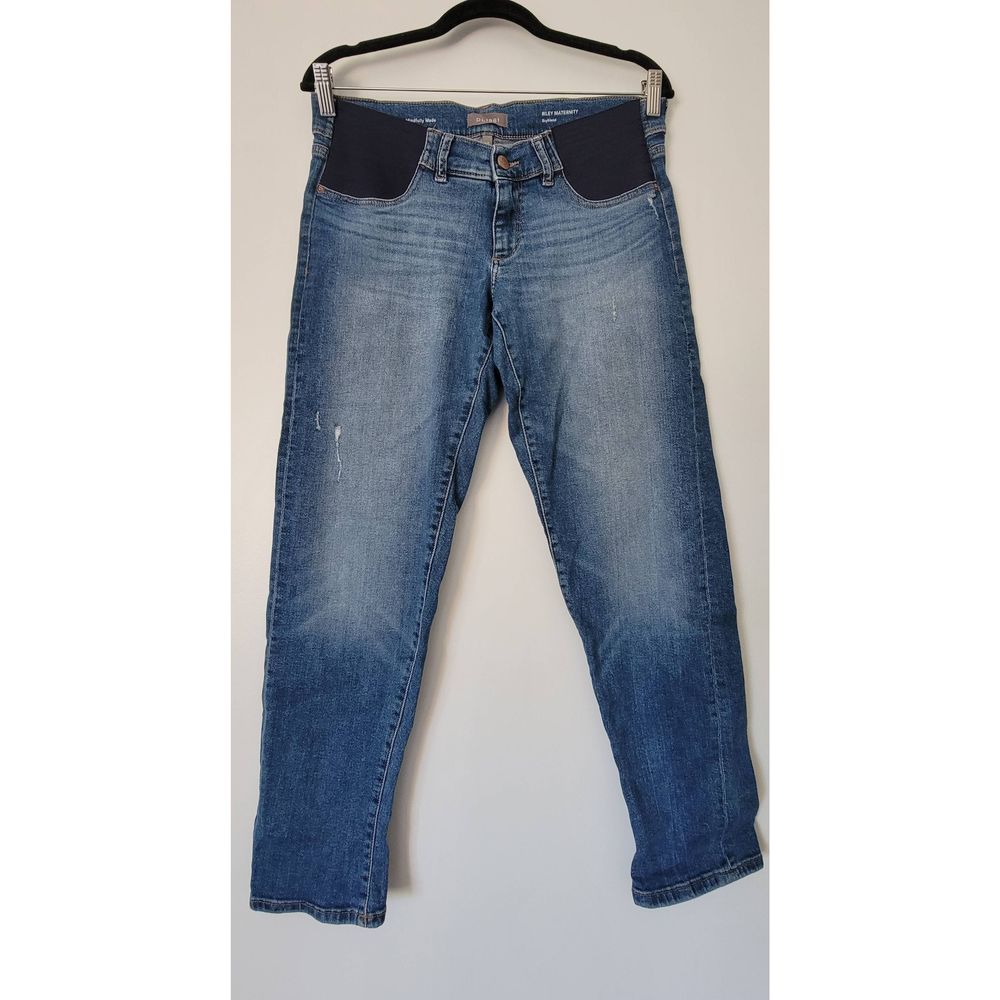 DL1961 Riley Maternity Boyfriend Jeans Distressed Sz 29